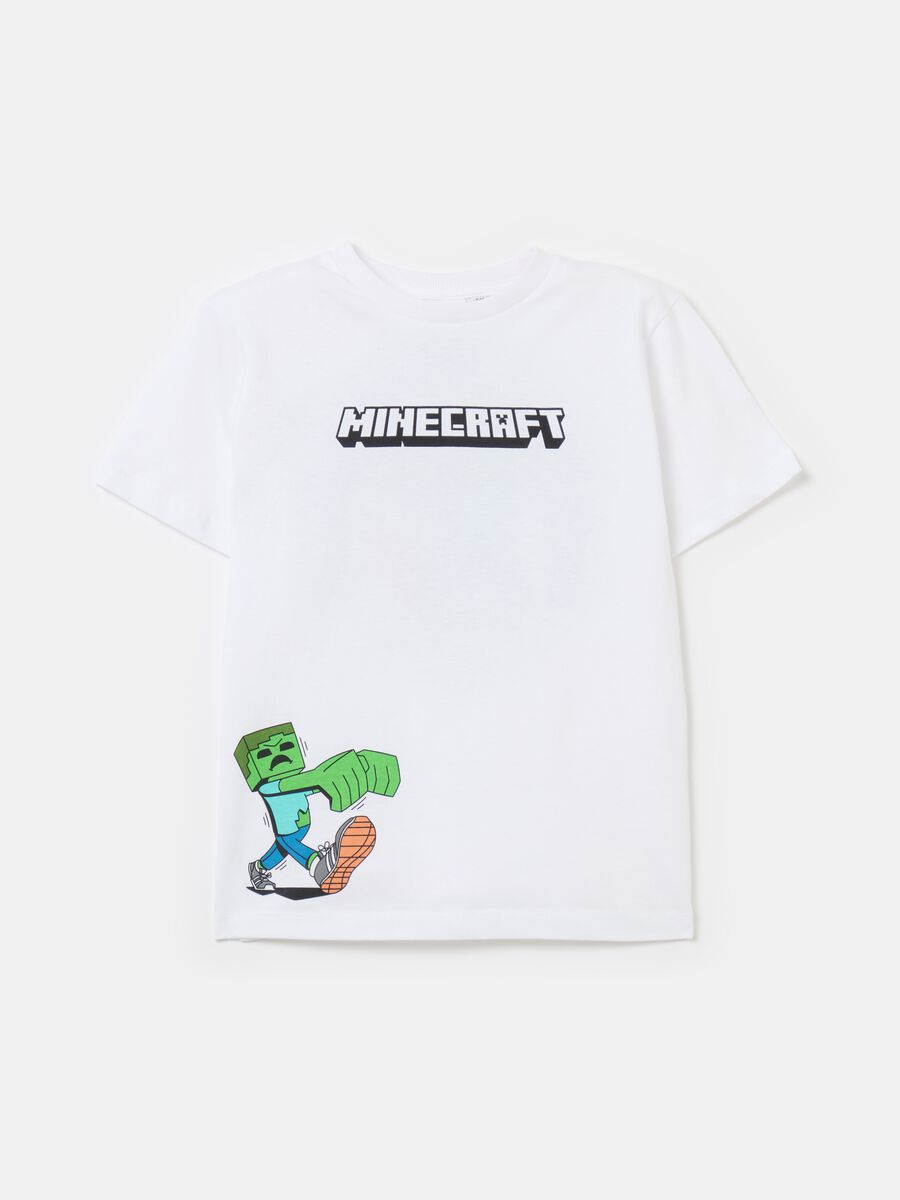 Cotton T-shirt with Minecraft print_0