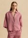 Pink linen-viscose blend shirt with oversized fit_3