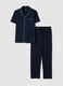 Regular Fit Blue Pure Cotton Pyjamas_4