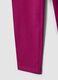 Purple and black stretch organic cotton leggings with star for girls_3