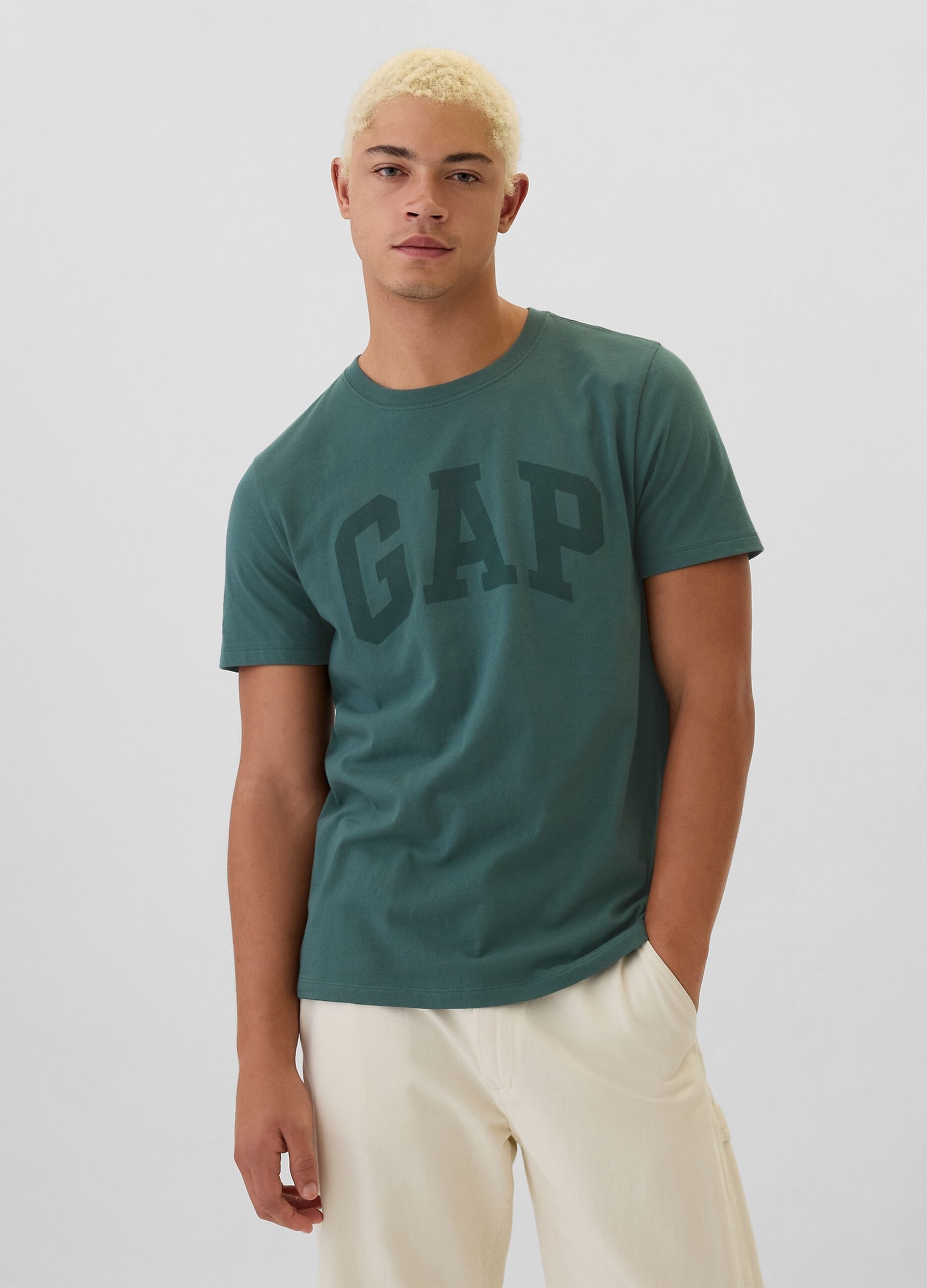 Cotton T-shirt with logo print