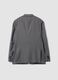 Blazer grigio in viscosa elasticizzata slim fit con rever classico_6