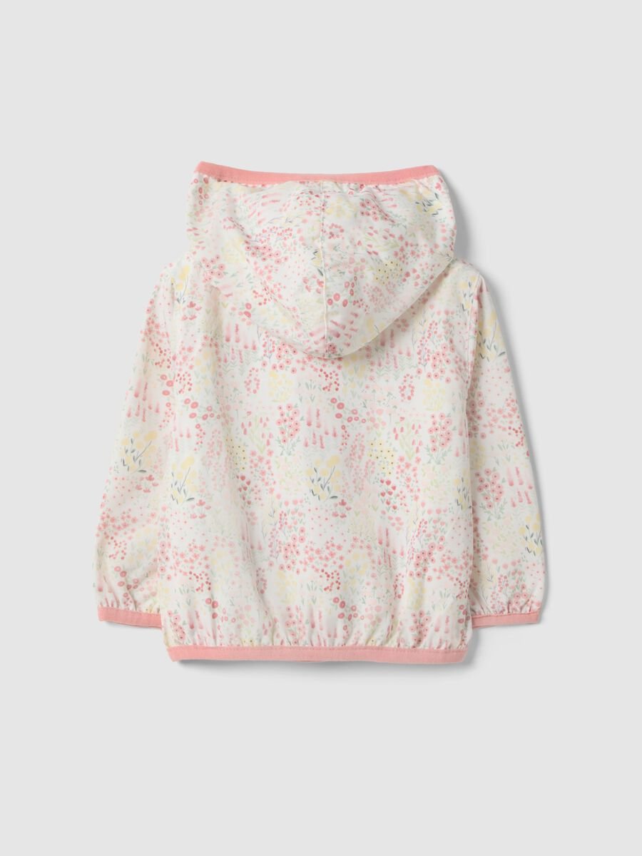 Giacca in tessuto multicolor regular fit con cappuccio per bimba_1