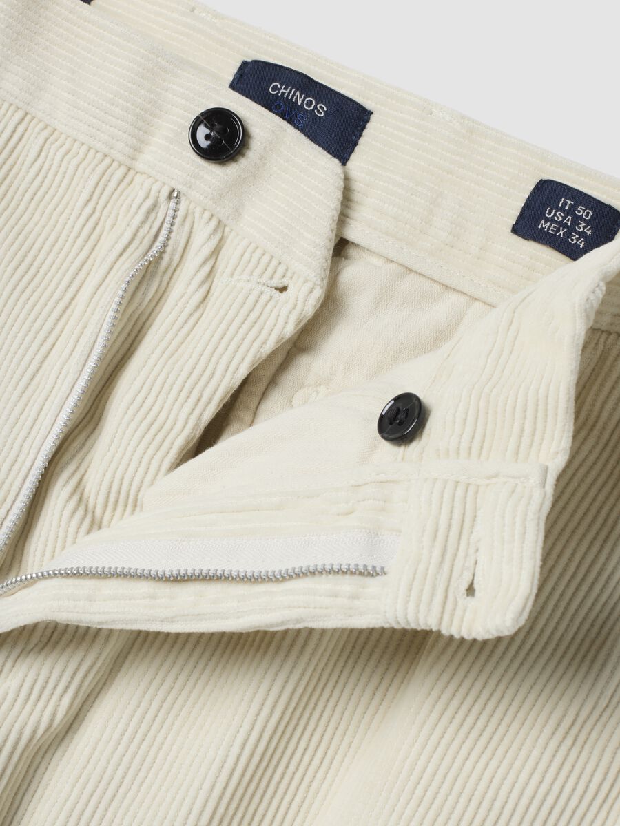 Pantaloni chino bianchi in puro cotone_1