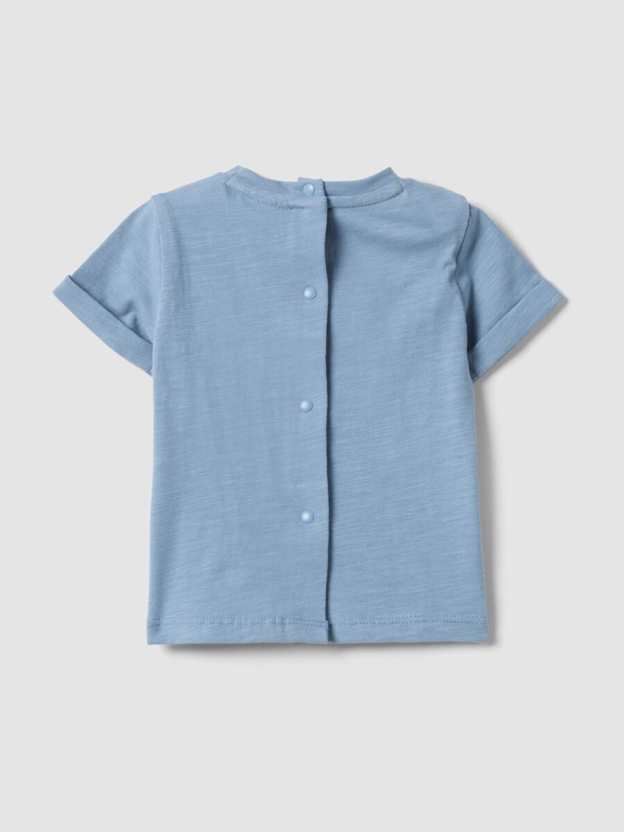 Blue short-sleeve organic cotton T-shirt_1