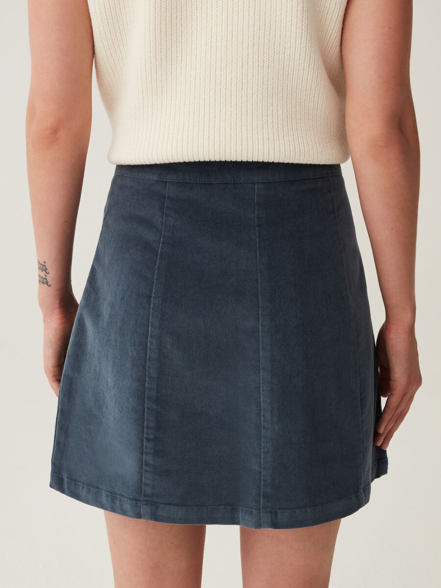 Velvet miniskirt with buttons_2