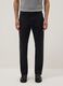 Black slim fit stretch cotton chino trousers_1