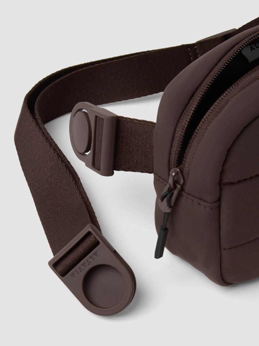 Brown stretch-fabric crossbody bag_1