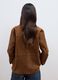 Brown genuine leather jacket in regular fit_3