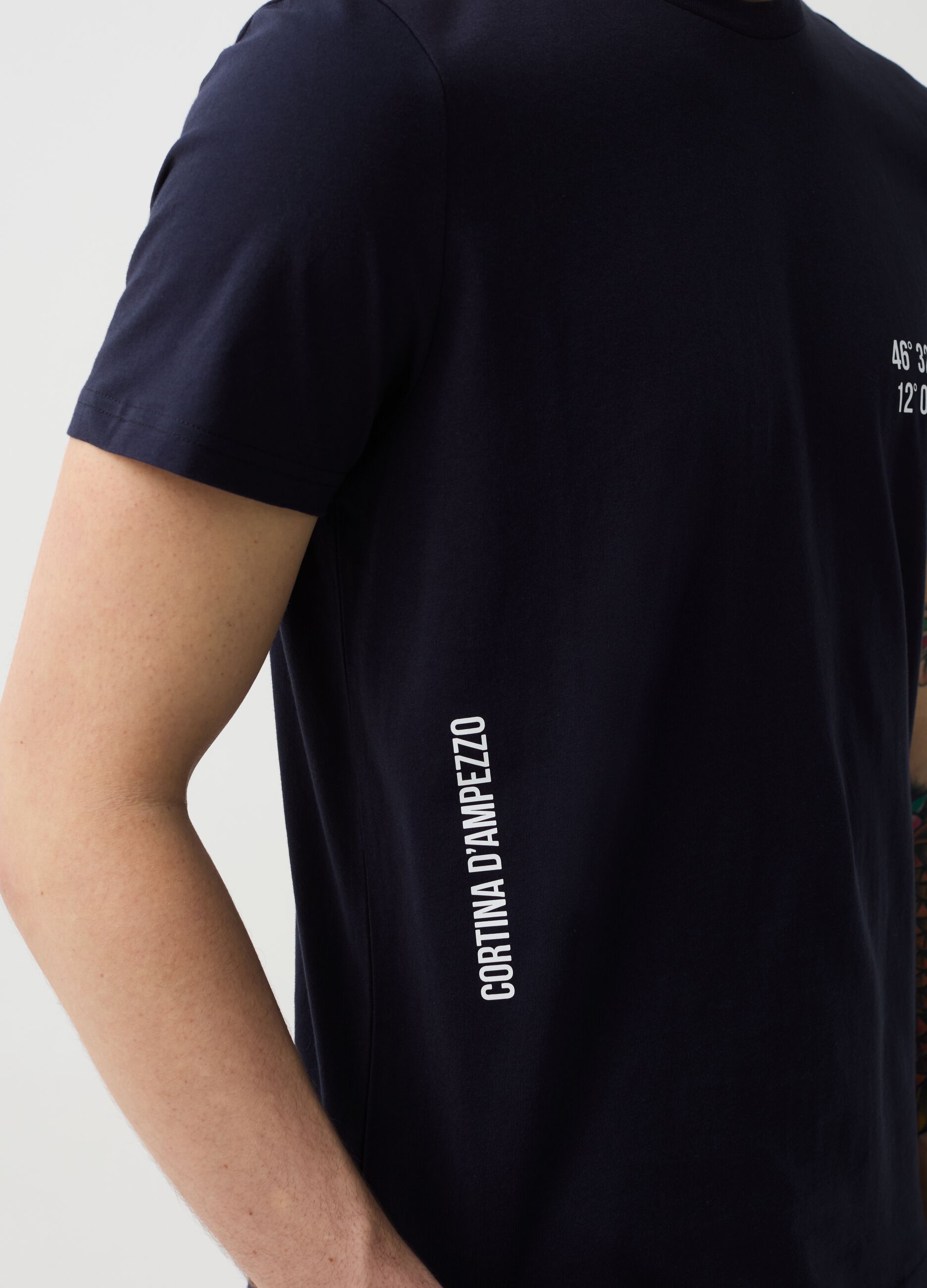 T-shirt with Cortina d'Ampezzo Corso Italia print