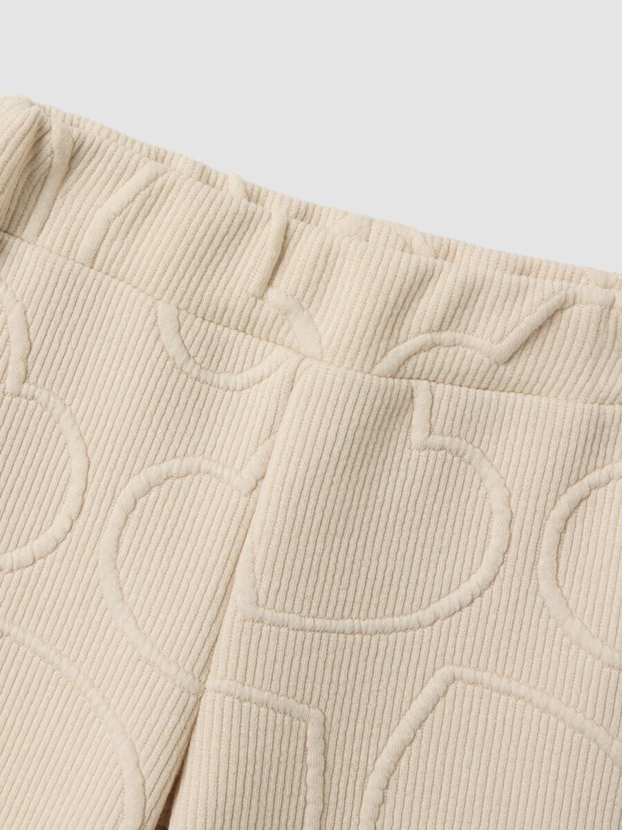 Beige over-fit stretch viscose crew-neck set_2
