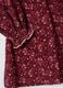 Bordeauxrotes Kleid aus reiner Baumwolle mit Blumenmuster und Rundhalsausschnitt, Regular Fit_2