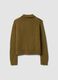 Cardigan verde in puro cotone con bottoni regular fit_6