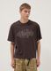 Brown short-sleeve pure cotton T-shirt_0