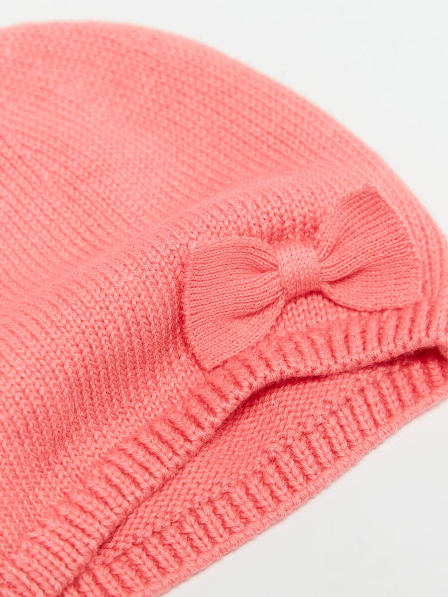 Organic cotton hat with bow_1