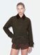 Gr&uuml;ner Trenchcoat aus Baumwollmix mit Kontrastkragen, Regular Fit_0