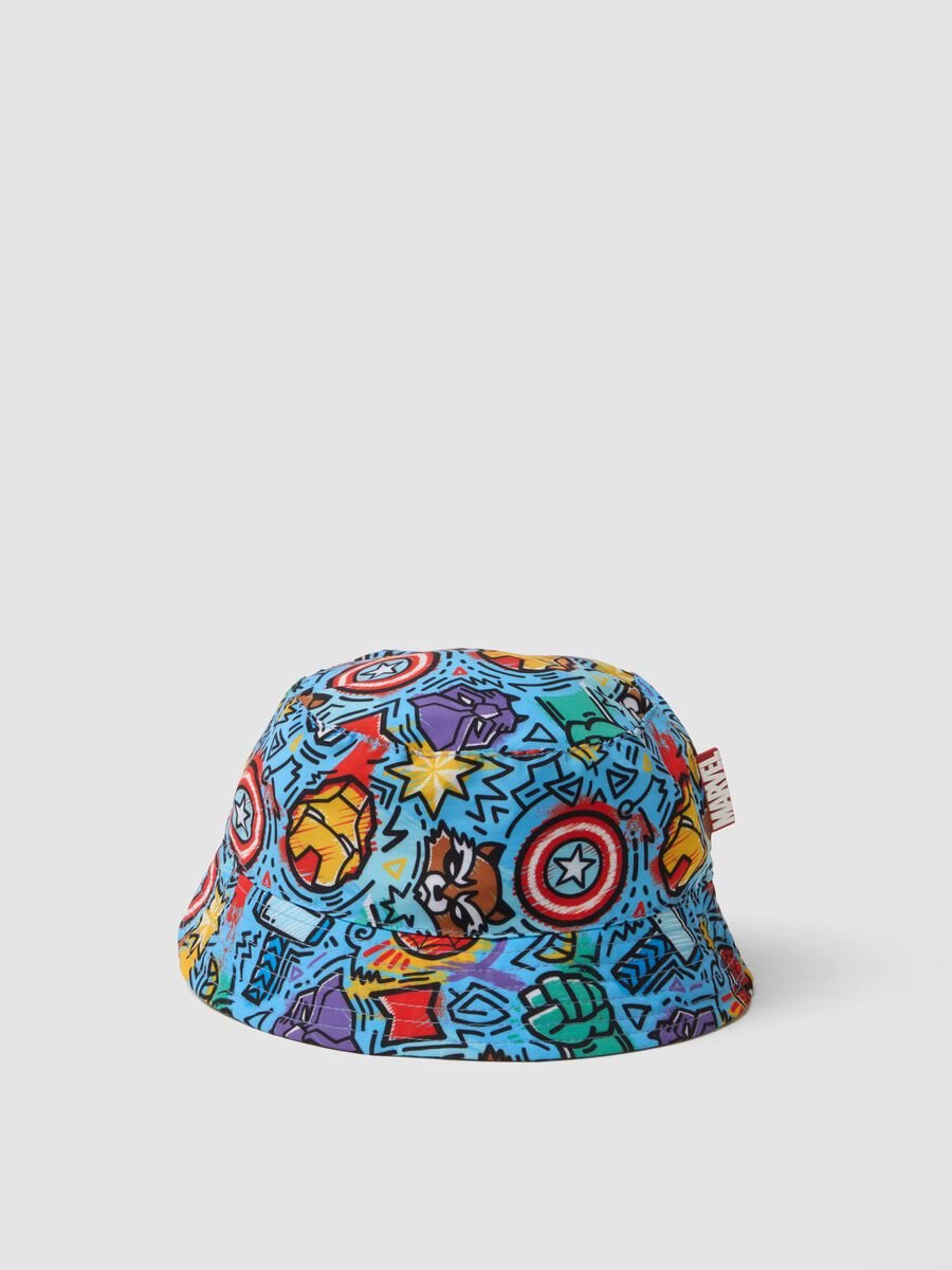 Light blue bucket hat with all-over print_0