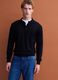 Black pure merino wool polo jumper with polo collar_2