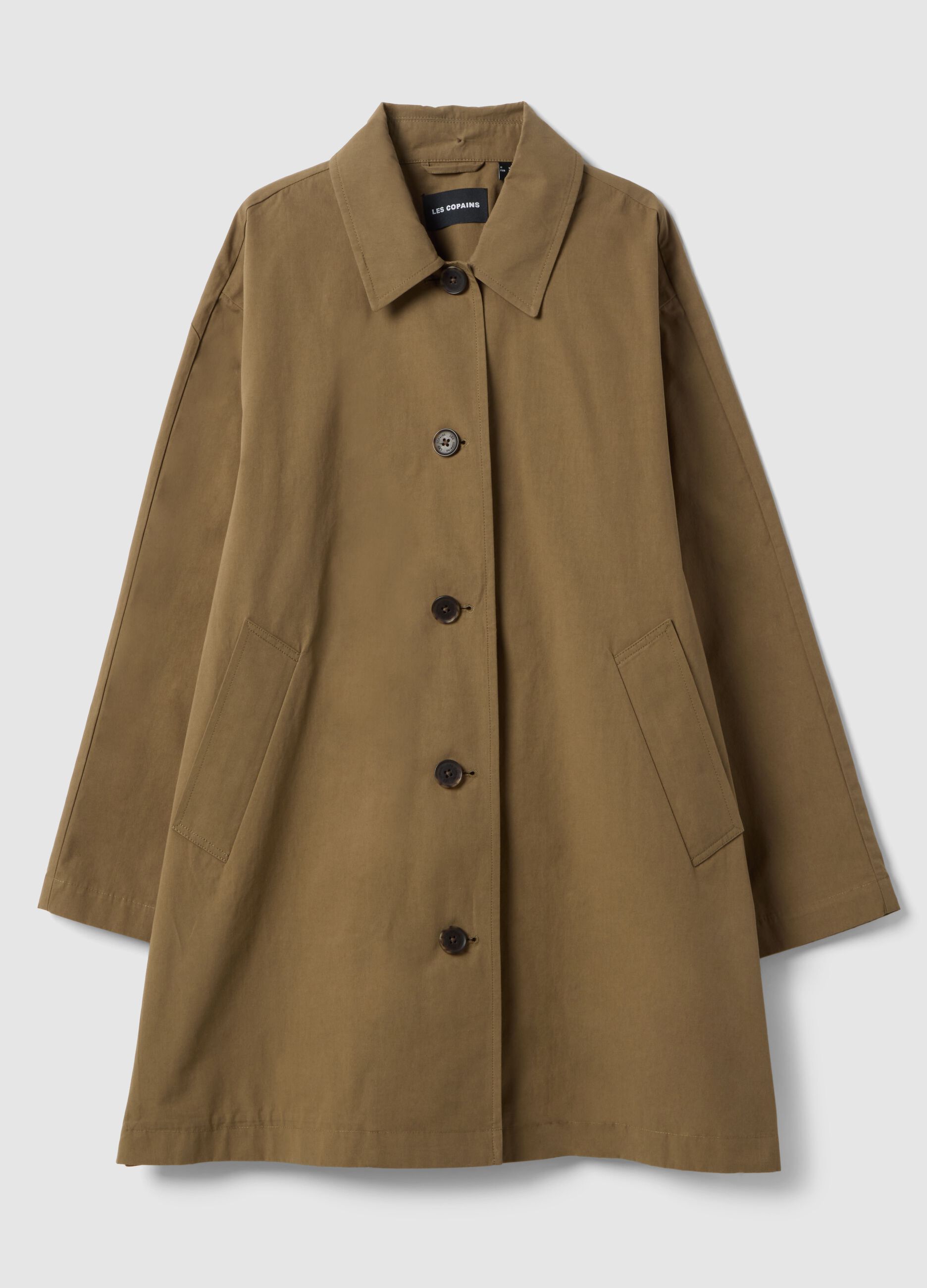 Brown pure cotton raincoat