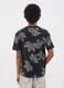 Black pure cotton T-shirt with &ldquo;Beauty of nature&rdquo; slogan for boys_2