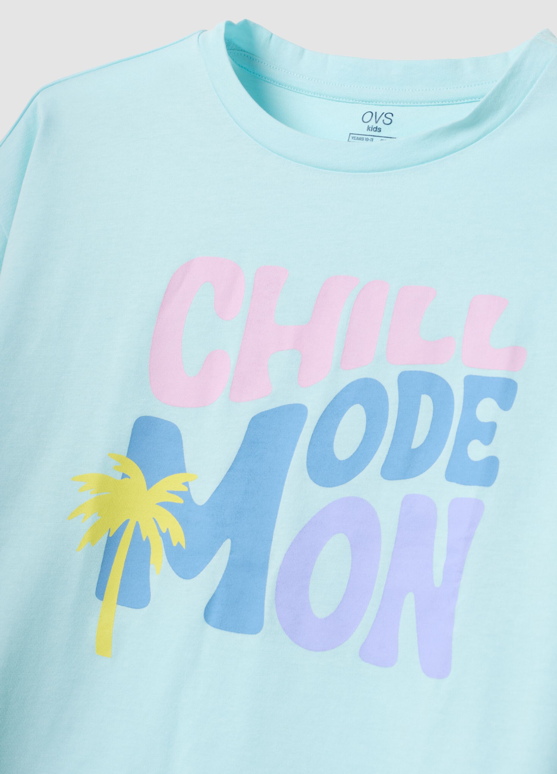 Light blue organic cotton short pyjamas