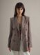 Multicolour viscose and linen mix regular fit blazer_3