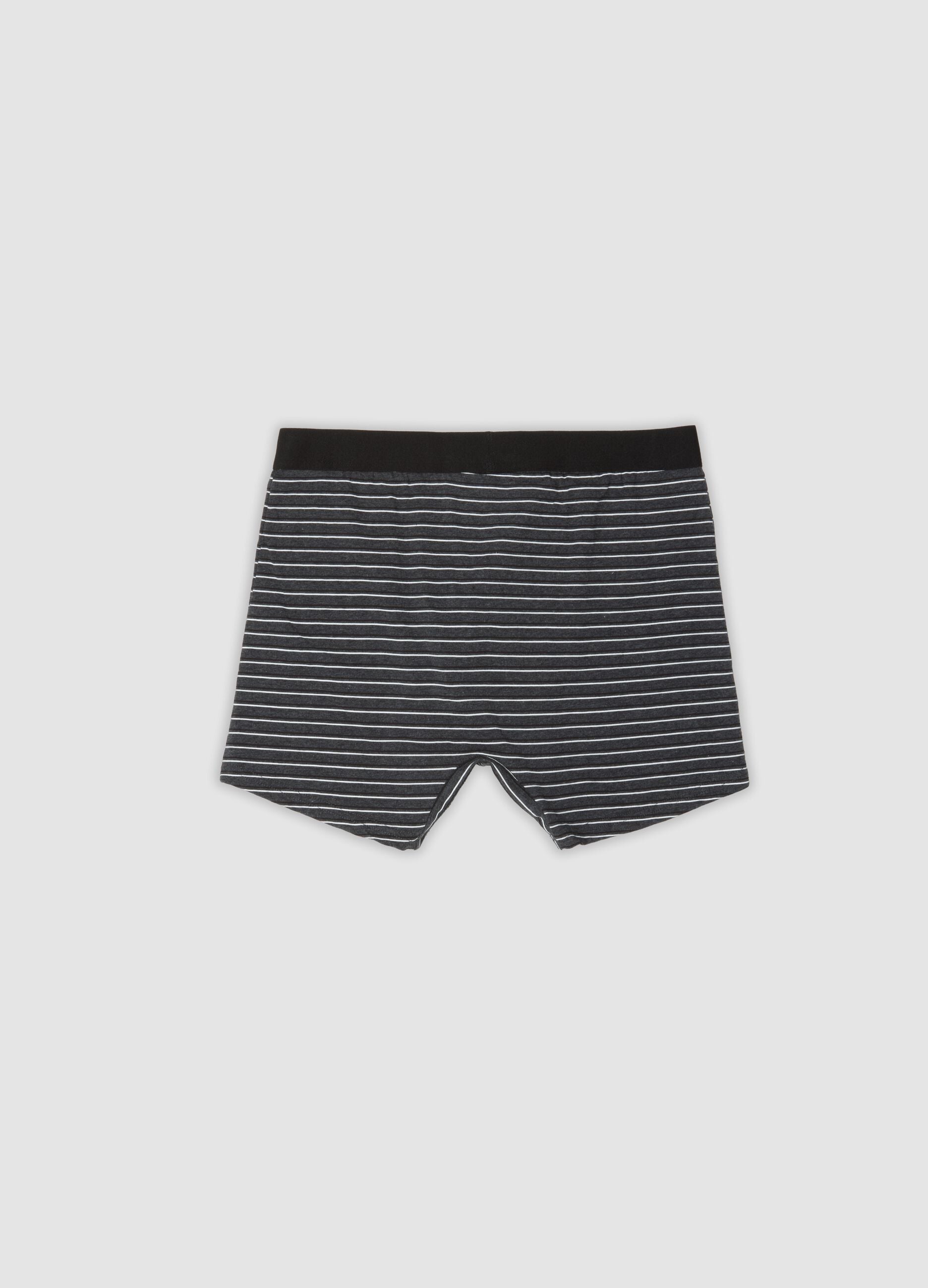 3er-Pack graue Midi-Boxershorts aus elastischer Bio-Baumwolle