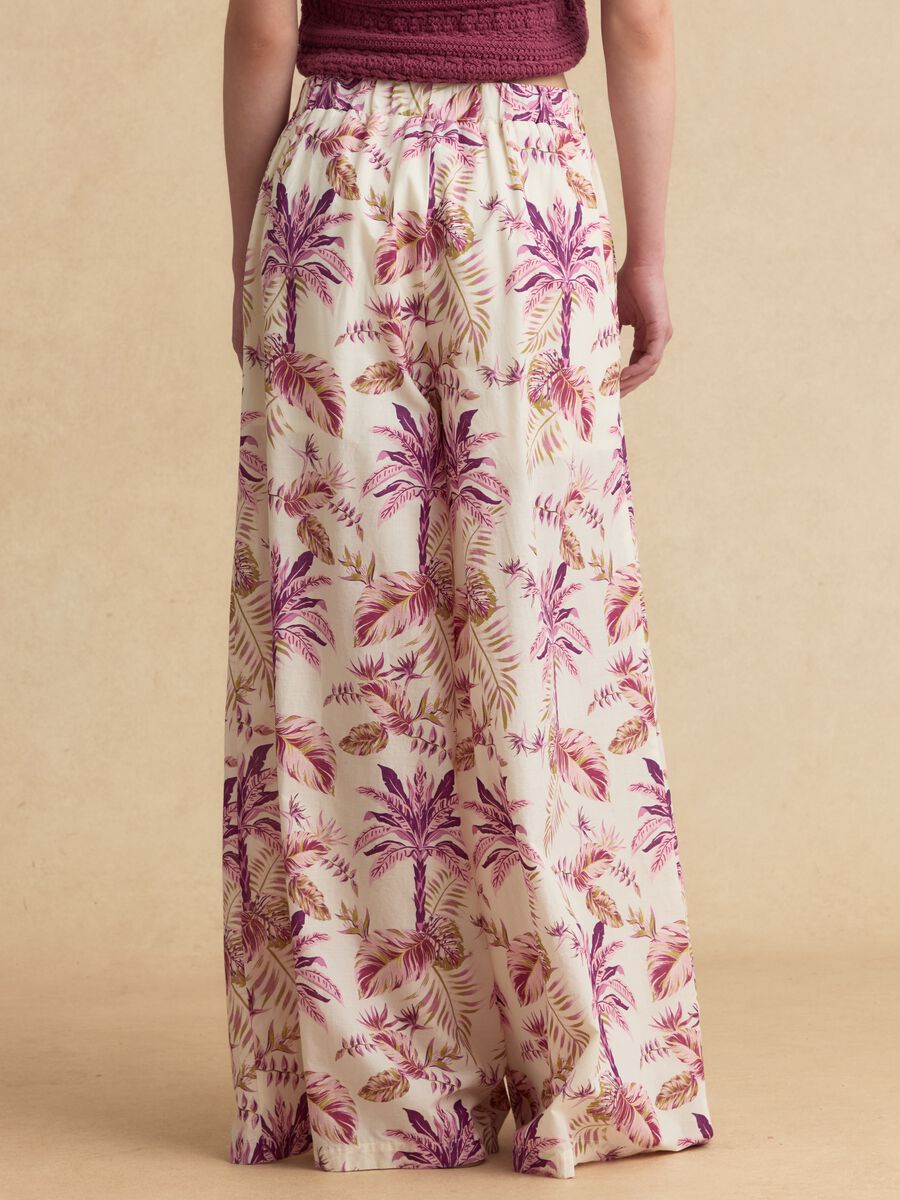 Pink pure cotton palazzo trousers_2