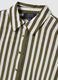 Multicolour striped regular fit shirt with classic collar and buttons_5
