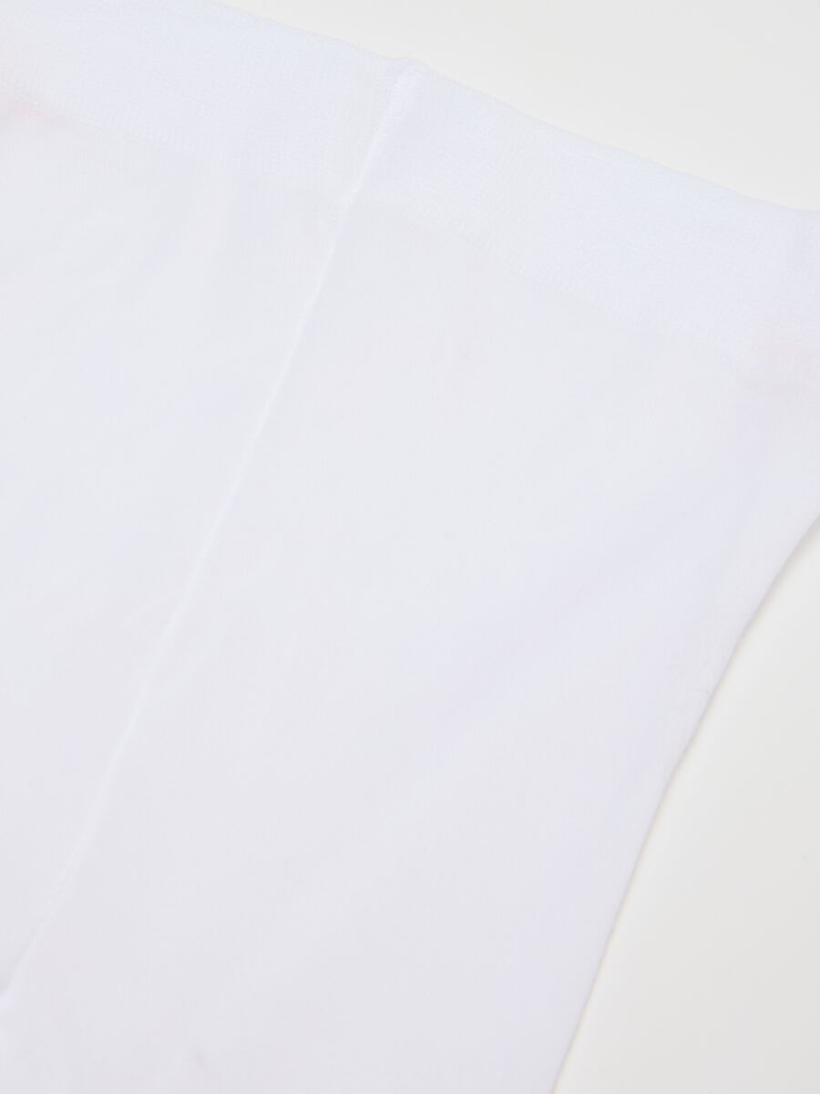 Pink and white tights twin-pack for girls_1