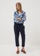 Blue patterned long-sleeve top_2