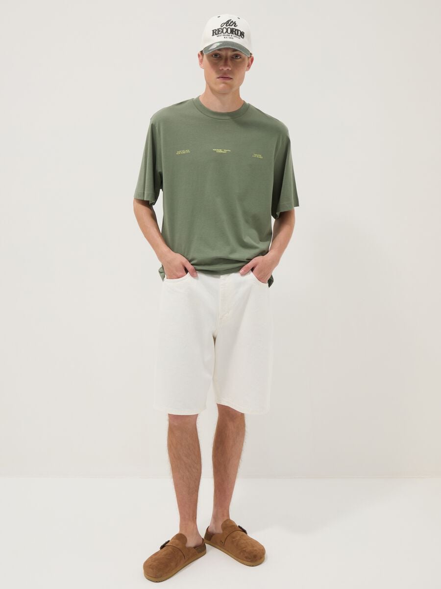 Green pure cotton short-sleeve T-shirt_2