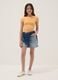 Blaue Denim-Shorts aus reiner Baumwolle f&uuml;r M&auml;dchen, Straight Fit_0