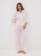 Rosa Pyjamahose aus reiner Viskose mit Blumenmuster_0
