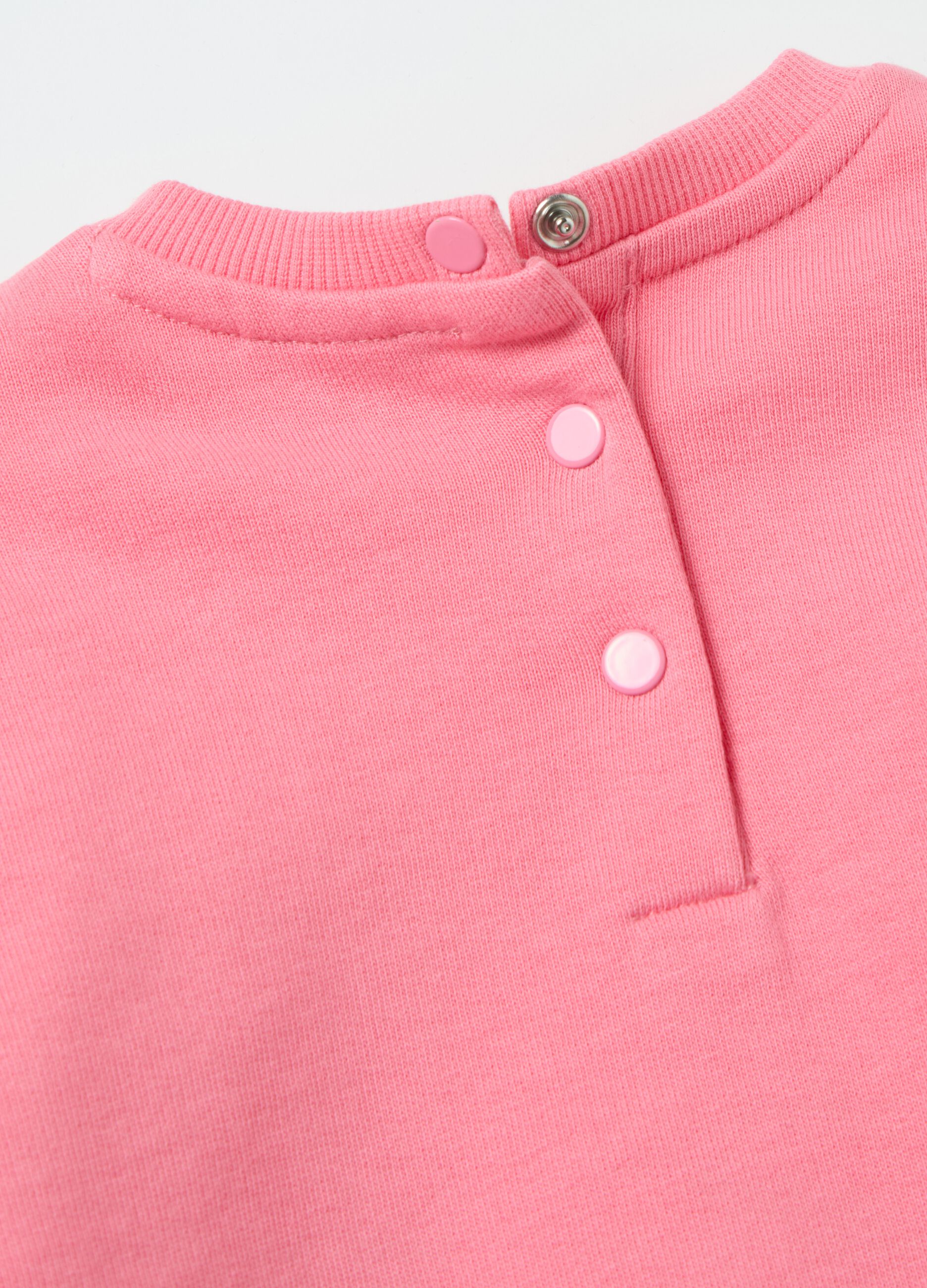 French terry sweatshirt with frills