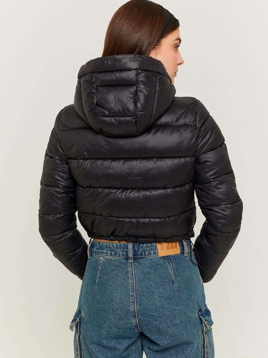 Quilted cropped down jacket with hood_1