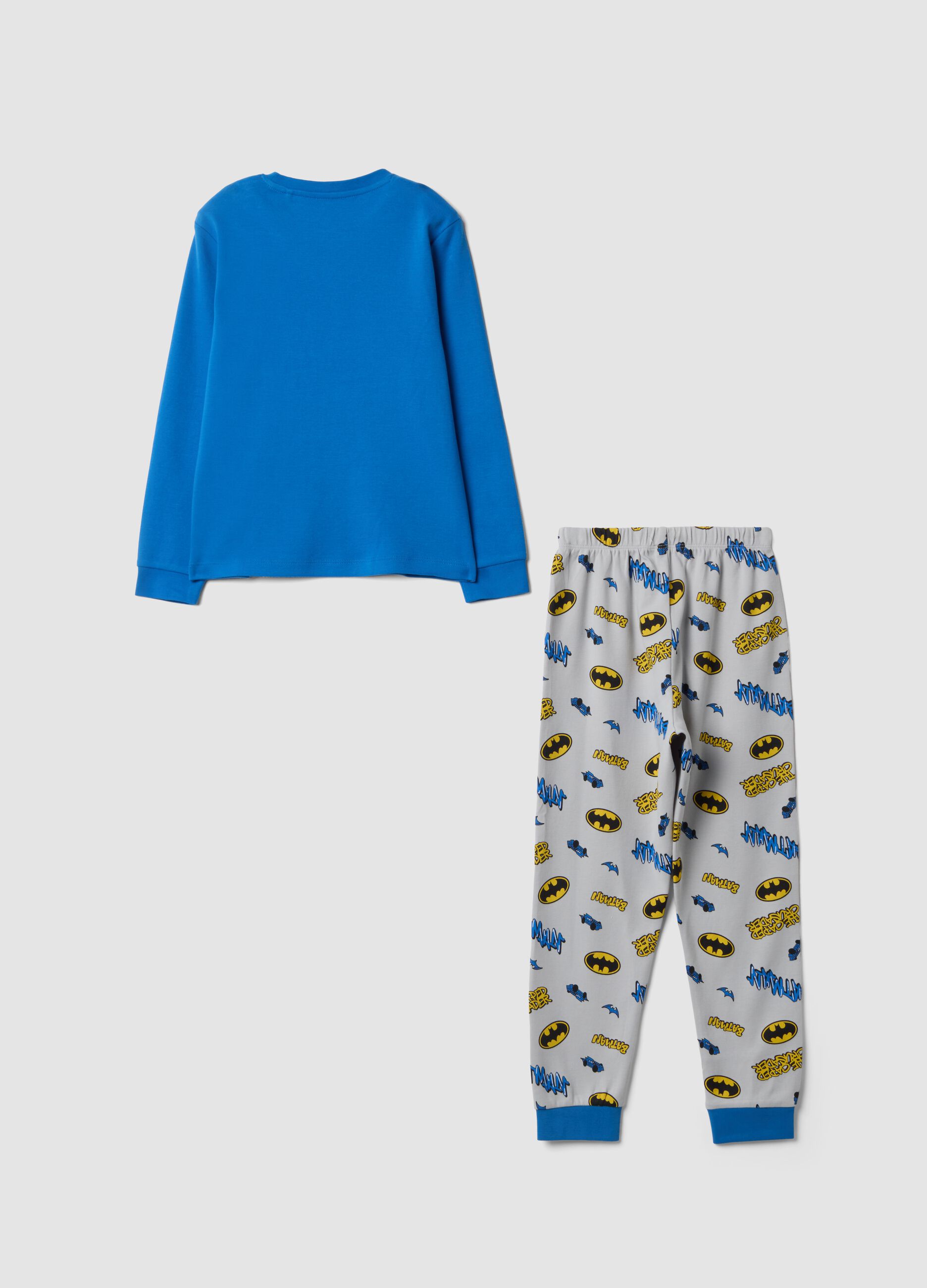 Multicolour Batman print pure organic cotton pyjamas