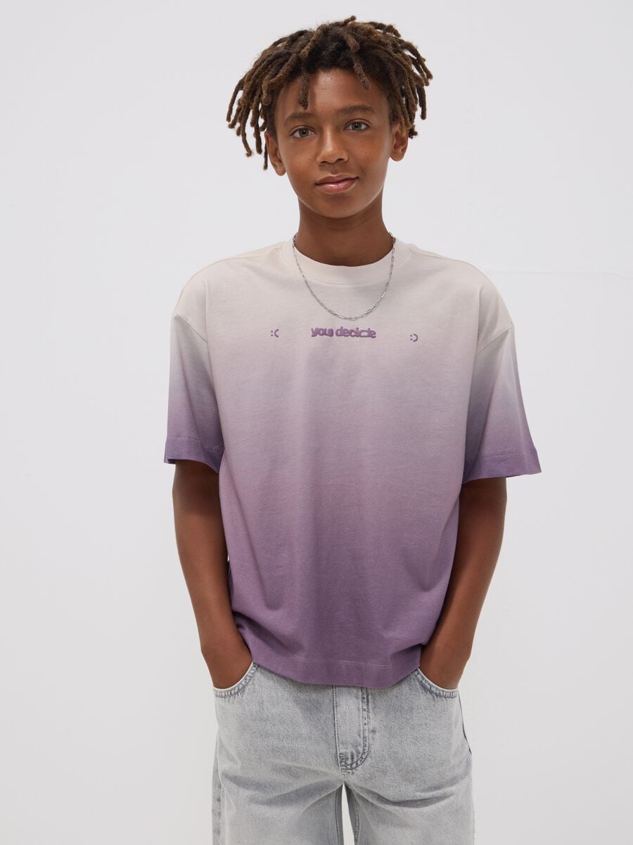 T-shirt oversize d&eacute;grad&eacute; en pur coton pour gar&ccedil;on_1