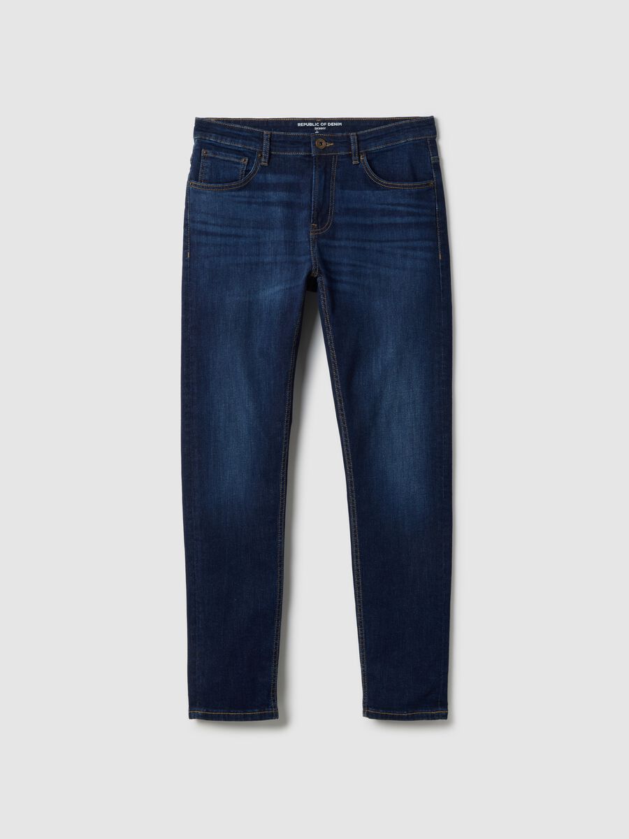 Blaue Stretch-Baumwoll-Skinny-Jeans_4
