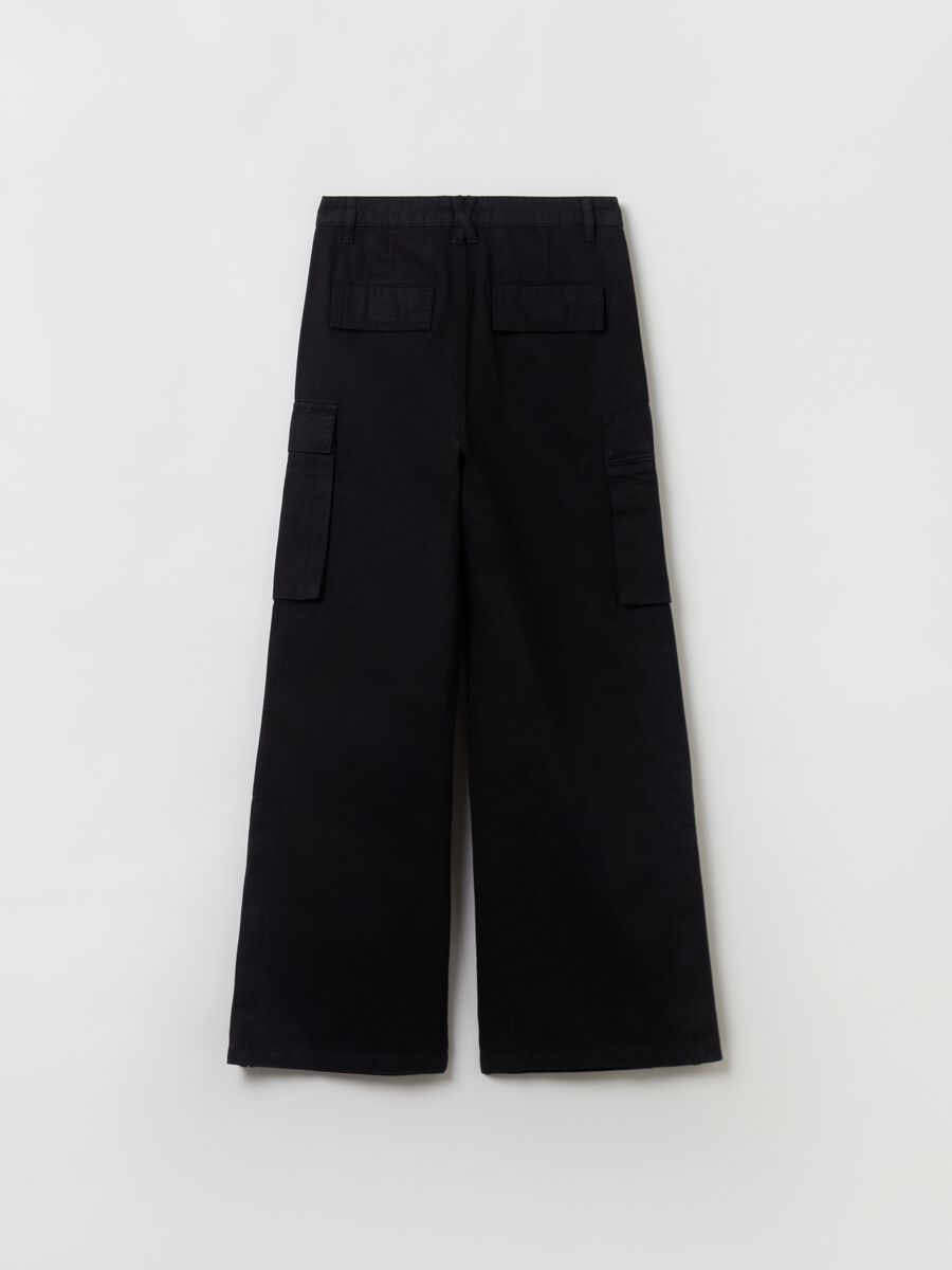 Black Wide-Leg Cargo Trousers_6