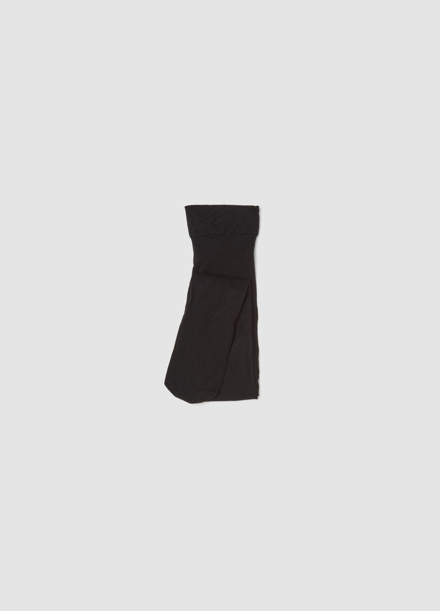Schwarze Stretch-Strumpfhose