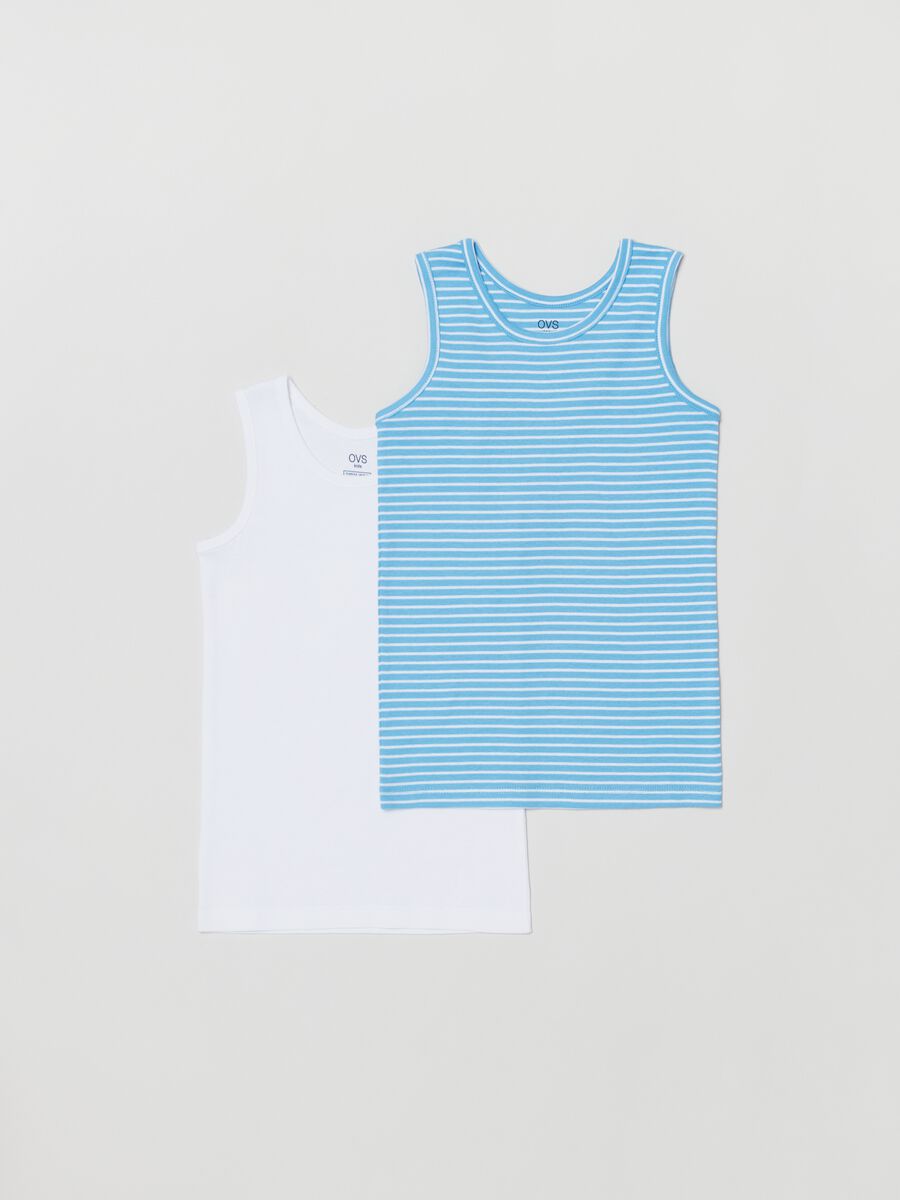 Two-pack racerback vests with round neck_0