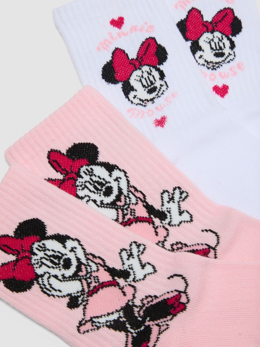 3-pack of Minnie print stretch organic cotton midi socks_1