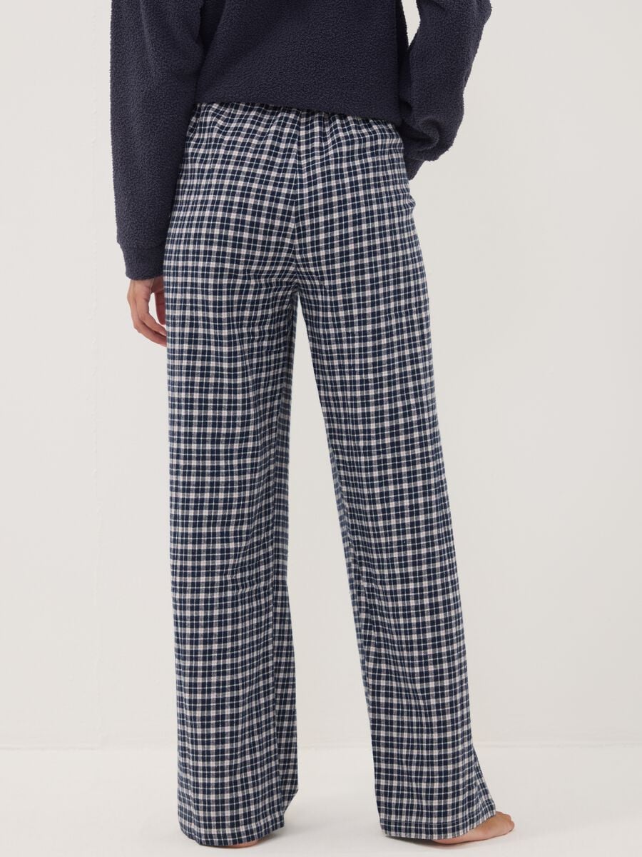 Multicolour check organic cotton pyjama trousers_3
