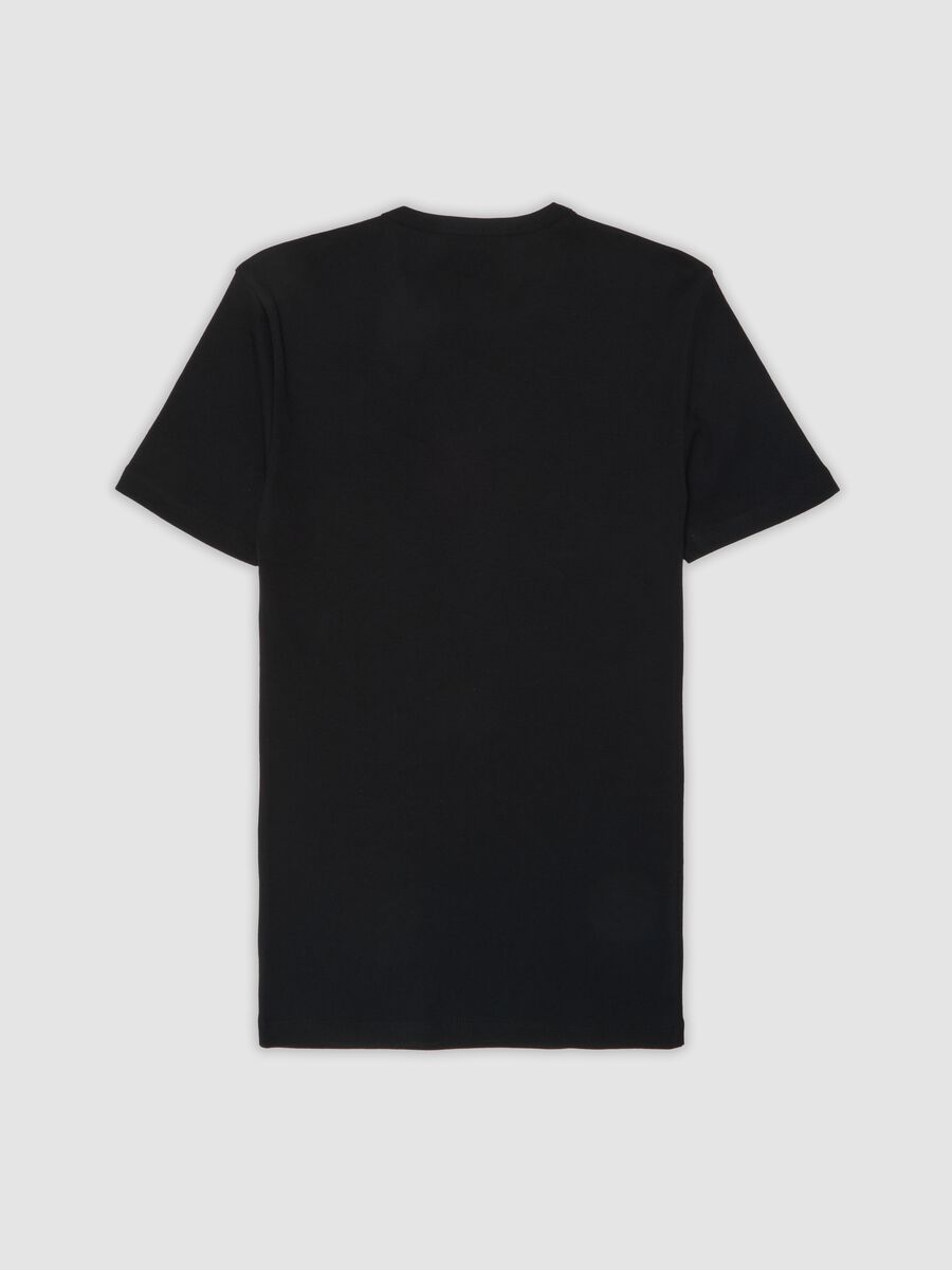 2-pack black crew-neck T-shirts in pure organic cotton, regular fit_1