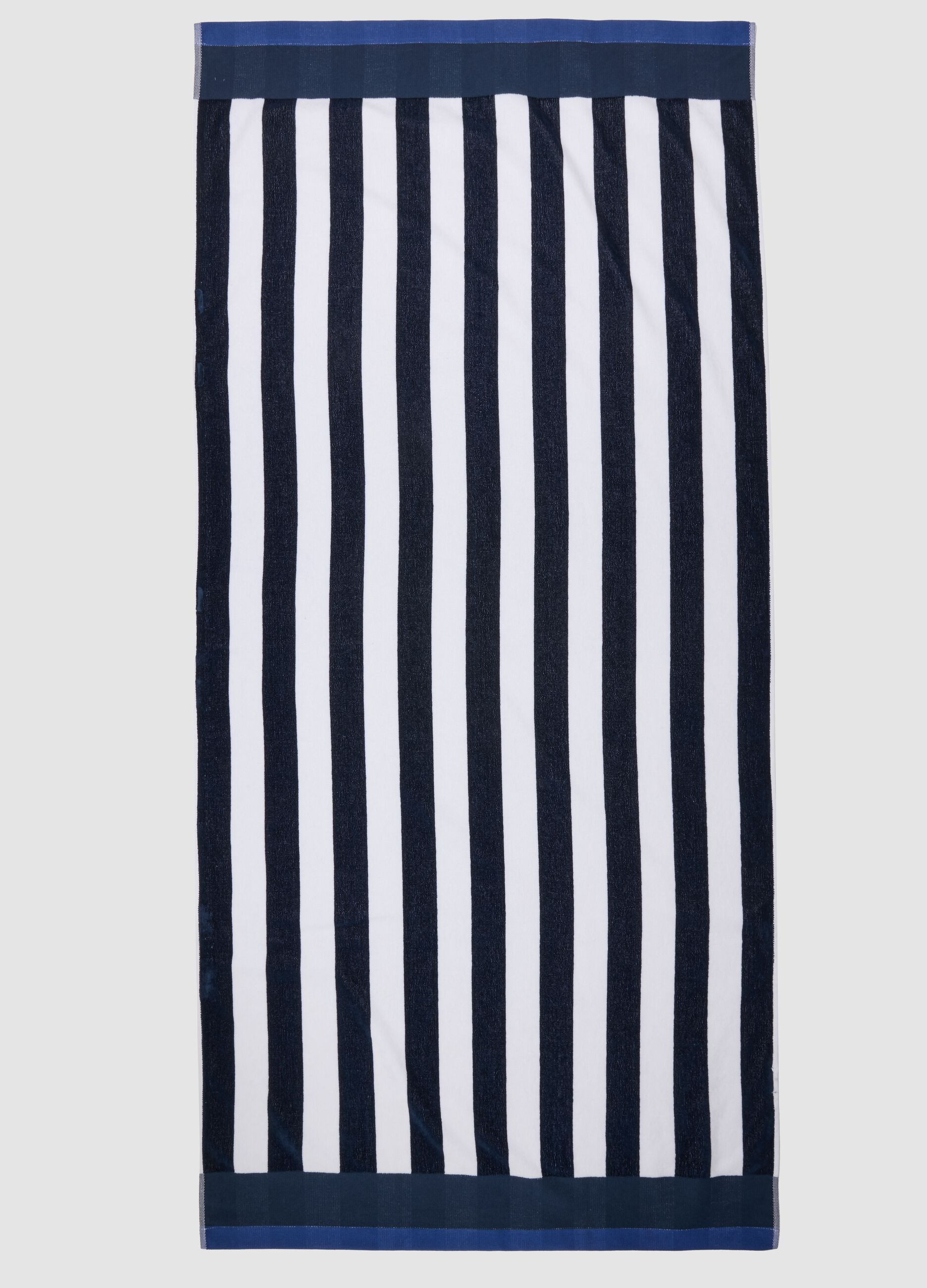 Blue striped pure cotton beach towel