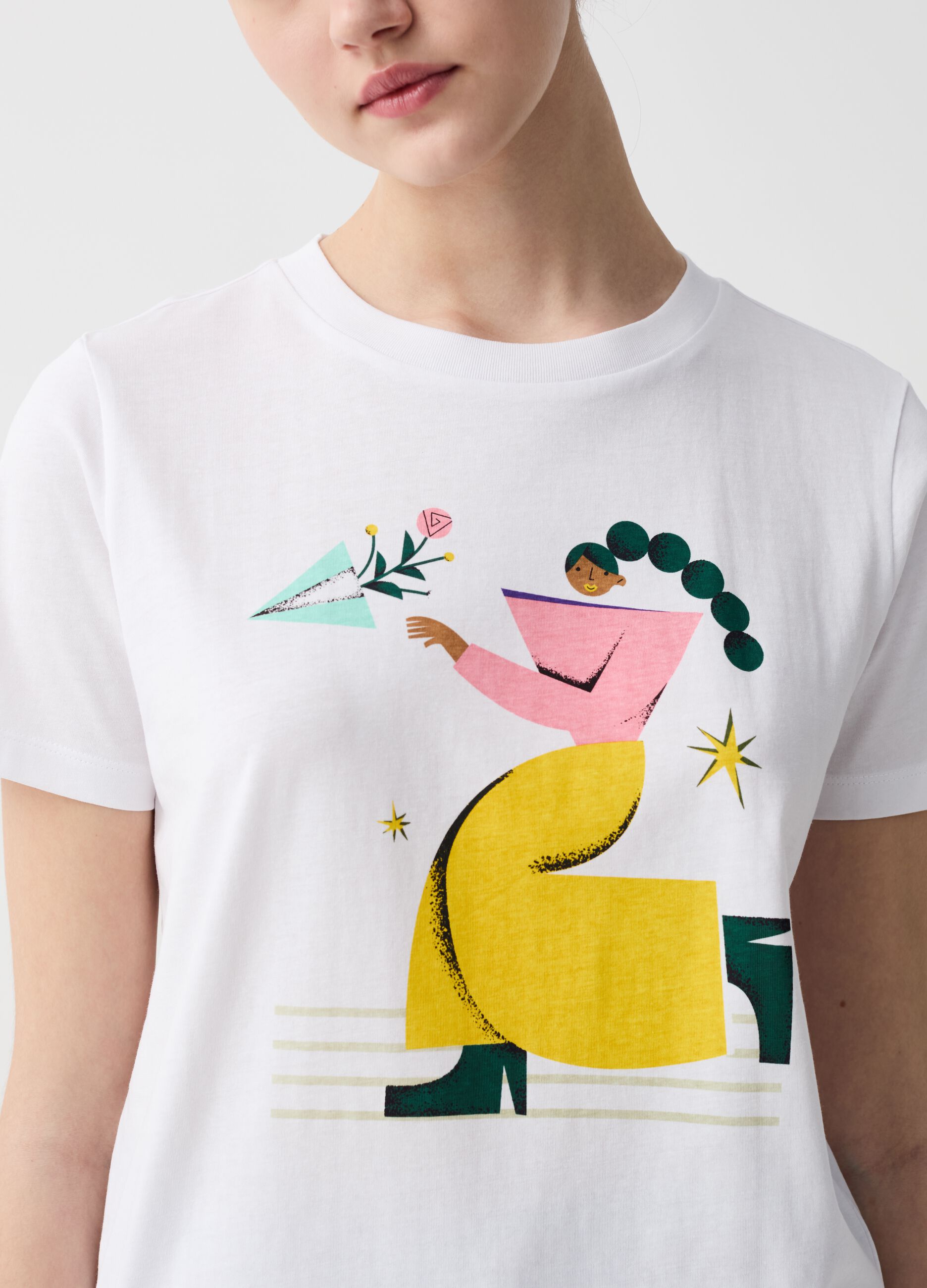 T-shirt with graphic illustration by Magda Azab