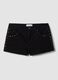 Schwarze Regular-Fit-Shorts aus Stretch-Baumwolle mit Nieten_0