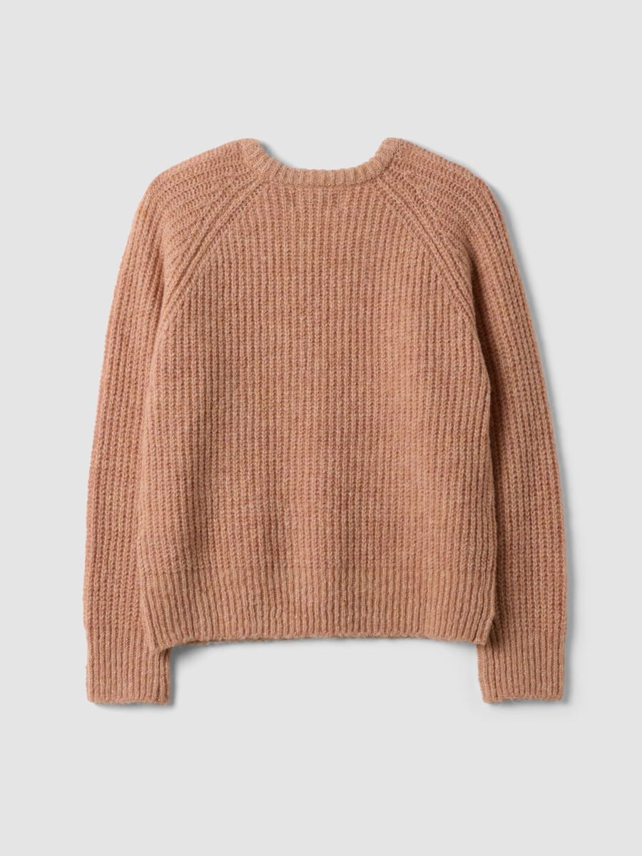 Pink ribbed stretch-wool jumper, regular fit_6