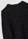 T-shirt nera in tessuto elasticizzato traforato con colletto rialzato_5